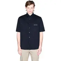 Armani Exchange para hombre. XM002317AF24533UB101 Camisa Boxy marino (XXL), Casual, Algodón, Manga corta, outlet 202