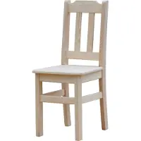 Koma Tools Silla de comedor, pino macizo, sin tratar, altura 90 cm