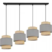 Light11 HOME Lámpara colgante, lámpara de techo, pantalla de lámpara, estilo bohemio, material yute