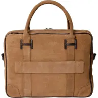 Hackett para hombre. HM4100055 Maletín de ante beige oscuro (OSFA), Clásico, outlet 2026.