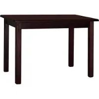 Koma Tools Mesa de comedor, pino macizo, 100 × 60 cm, tono nogal