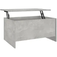 Syfax Mesa de centro madera ingeniería gris hormigón 80x55,5x41,5 cm