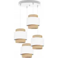 Light11 HOME Lámpara colgante, lámpara de techo, pantalla de lámpara, estilo bohemio, material yute