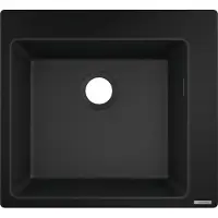 Hansgrohe - Fregadero de cocina SilicaTec (fregadero de encimera de 450 mm para mueble inferior de 600 mm), color grafito