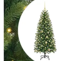 vidaXL Árbol de Navidad artificial, color verde, 150 cm, fabricado con materiales PE y PVC