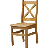 Koma Tools Silla de comedor con respaldo cruzado, pino macizo, tono aliso, altura 96 cm