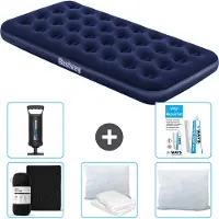Bestway Colchón inflable – Para 1 persona – 99 x 188 x 22 cm – Azul – Incluye accesorios