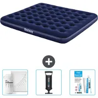 Bestway Colchón inflable – para 2 personas – 183 x 203 x 22 cm – Azul – Incluye accesorios