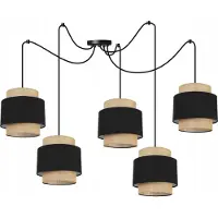 Light11 HOME Lámpara colgante, lámpara de techo, pantalla de lámpara, estilo bohemio, material yute