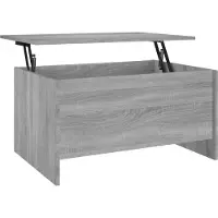 Syfax Mesa de centro madera de ingeniería gris Sonoma 80x55,5x41,5 cm