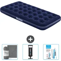 Bestway Colchón inflable – Para 1 persona – 99 x 188 x 22 cm – Azul – Incluye accesorios