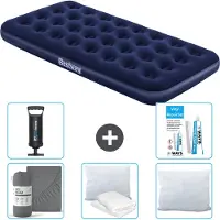 Bestway Colchón inflable – Para 1 persona – 99 x 188 x 22 cm – Azul – Incluye accesorios