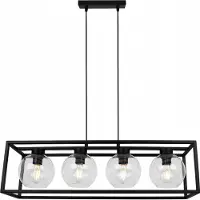 Light11 HOME Lámpara colgante con estructura de jaula y elegante esfera de cristal