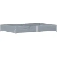 Syfax Collar de palet madera maciza de pino gris 150x100 cm