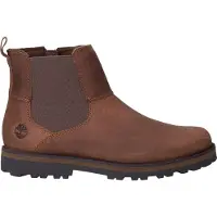 Timberland unisex para niños. TB0A28QW3581 Botas Chelsea de piel Courma Kid Marrón (40), Plano, Ninguno, Casual, Sostenible, moda infantil,
