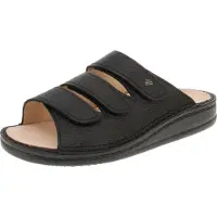 Finn Comfort Zapatos abiertos 'Pantolette Herren 01508 055099 Echtleder in schwarz' negro