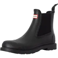 Hunter - Commando Chelsea Boot - Botas de agua size 42, negro