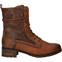 Mustang Botines con cordones cognac / negro