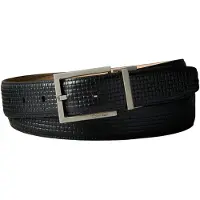 Calvin Klein Square Buckle Emboss Belt Black/brushed Nickel Talla: 105 | Cinturones Outlet | Hombre | Negro