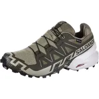 Salomon - Zapatillas de trail - Speedcross 6 GTX Aloe/Asparg/Grape - Talla 46 2/3 - Marrón