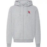 Blend Sudadera con cremallera 'BHJapa ' azul oscuro / gris moteado / rojizo