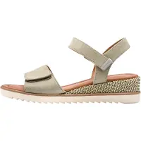 Tamaris Sandalias 'Sandalen mit Keilabsatz und Klettverschluss' verde