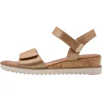 Tamaris Sandalias 'Sandalen mit Keilabsatz und Klettverschluss' bronce