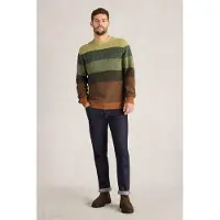 White Stuff Twisted Colourblock Crew Green Multi Talla: XXL | Jerséis Outlet | Hombre | Verde