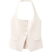 Mango Chaleco para traje 'Boreli' blanco