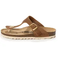 Bayton Sandalias de dedo 'MERCURE' crema / camelo / marrón / oro