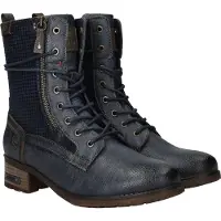 Mustang Botines con cordones azul noche