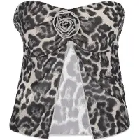 Faina Top negro / offwhite