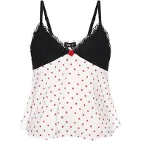 Mymo Top rojo / negro / offwhite