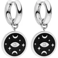 Purelei Pendientes 'Galaxy' negro / plata / transparente / blanco