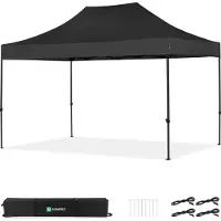 Vonroc Carpa para fiestas 3 × 4,5 m – Carpa Premium Easy‑Up | Negra