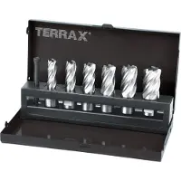 RUKO TERRAX, juego de brocas para perforación de núcleos, acero rápido (HSS), 7 piezas - A108820
