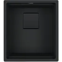Franke Fregadero empotrable Kubus 2 KNG 110-37, material Fragranit+ negro mate, colección Black