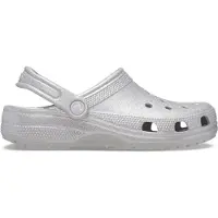 Crocs Zuecos Classic Glitter Clog mujer - Plata - 37 / 38