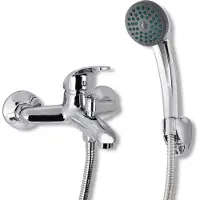 Syfax Kit de grifo mezclador para ducha de baño cromado