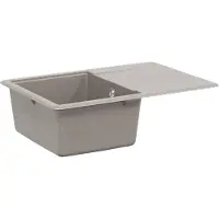 Syfax Lavabo 80% Cuarzo y 20% Resina 670 x 460 mm Gris