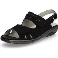 Waldlaufer Sandalias 'Sandale Damen 210004 191 001 Echtleder in schwarz' negro