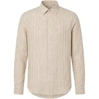 Michael Kors para hombre. CS64005GXE Camisa de lino beige (M), Casual, Manga larga, outlet 2026.