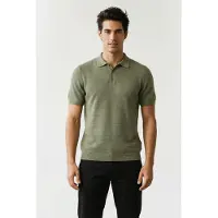 Dstrezzed Kostas Button Polo Green Bay Talla: M | Polos Outlet | Hombre | Verde