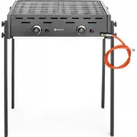 Hendi Barbacoa a gas Roast-Master Pro, color negro, 11,6 kW, 790 x 560 x (alto) 900 mm