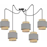 Light11 HOME Lámpara colgante, lámpara de techo, pantalla de lámpara, estilo bohemio, material yute
