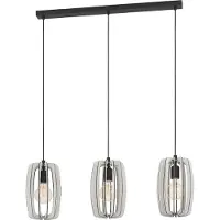 Eglo Bajazzara, color , gris, gris, acero, lana, rectangular, , para interiores