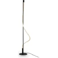 Maytoni Lámpara de pie LED Tau, 15W, color negro, luz cálida