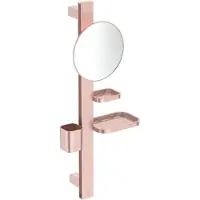 Ideal standard Conjunto de accesorios Alu+ Beauty Bar, modelo S700, que incluye un espejo de 20 cm de diámetro