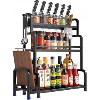 ITImport Estantería de acero para cocina, con 3 niveles