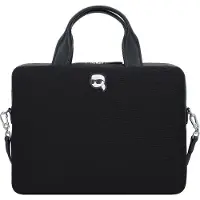 Karl Lagerfeld Bolsa para portátil negro / blanco